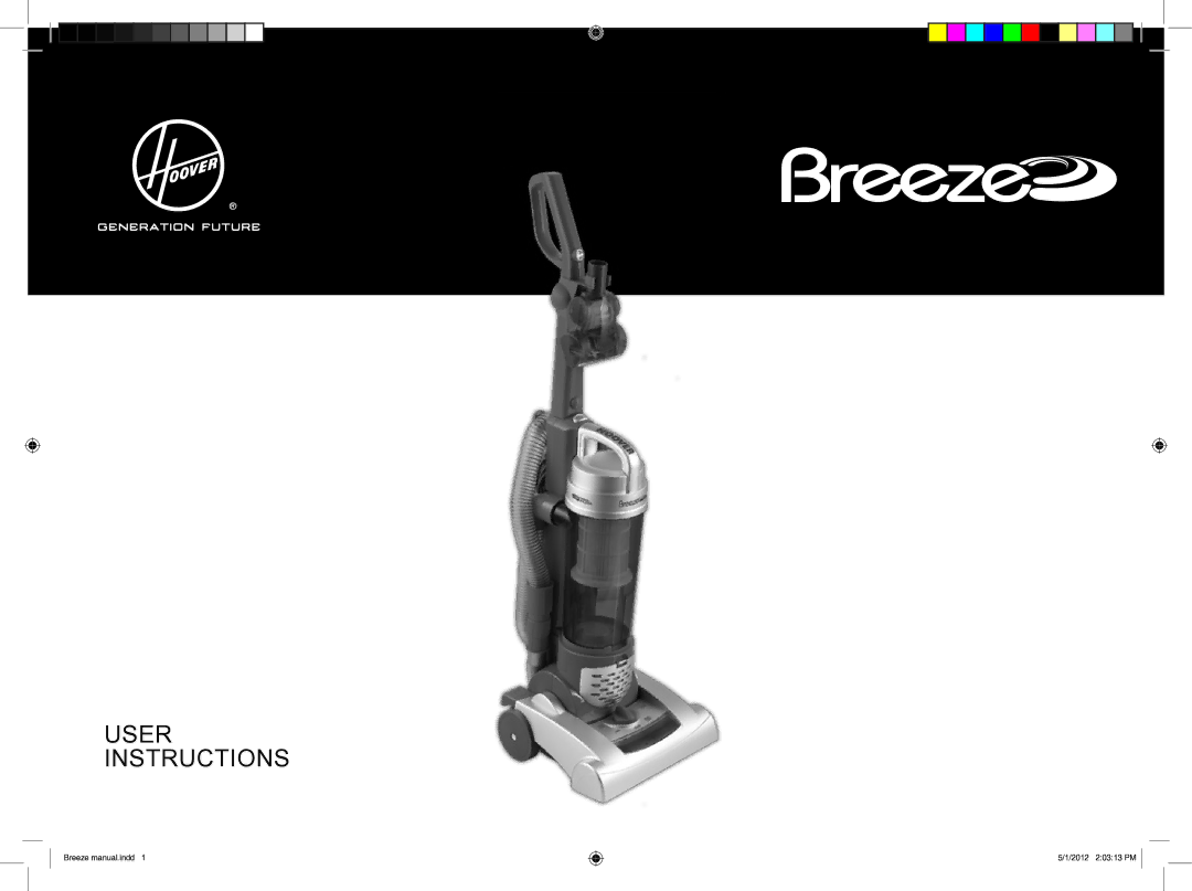 Hoover Vacuum Cleaner, Breeze manual User Instructions 