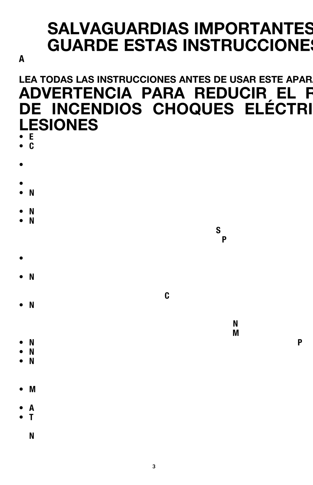 Hoover E1 owner manual ¡SALVAGUARDIAS IMPORTANTES! ¡GUARDE Estas Instrucciones 