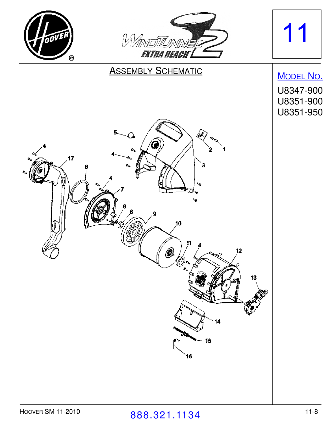 Hoover F7412900 manual 11-8 