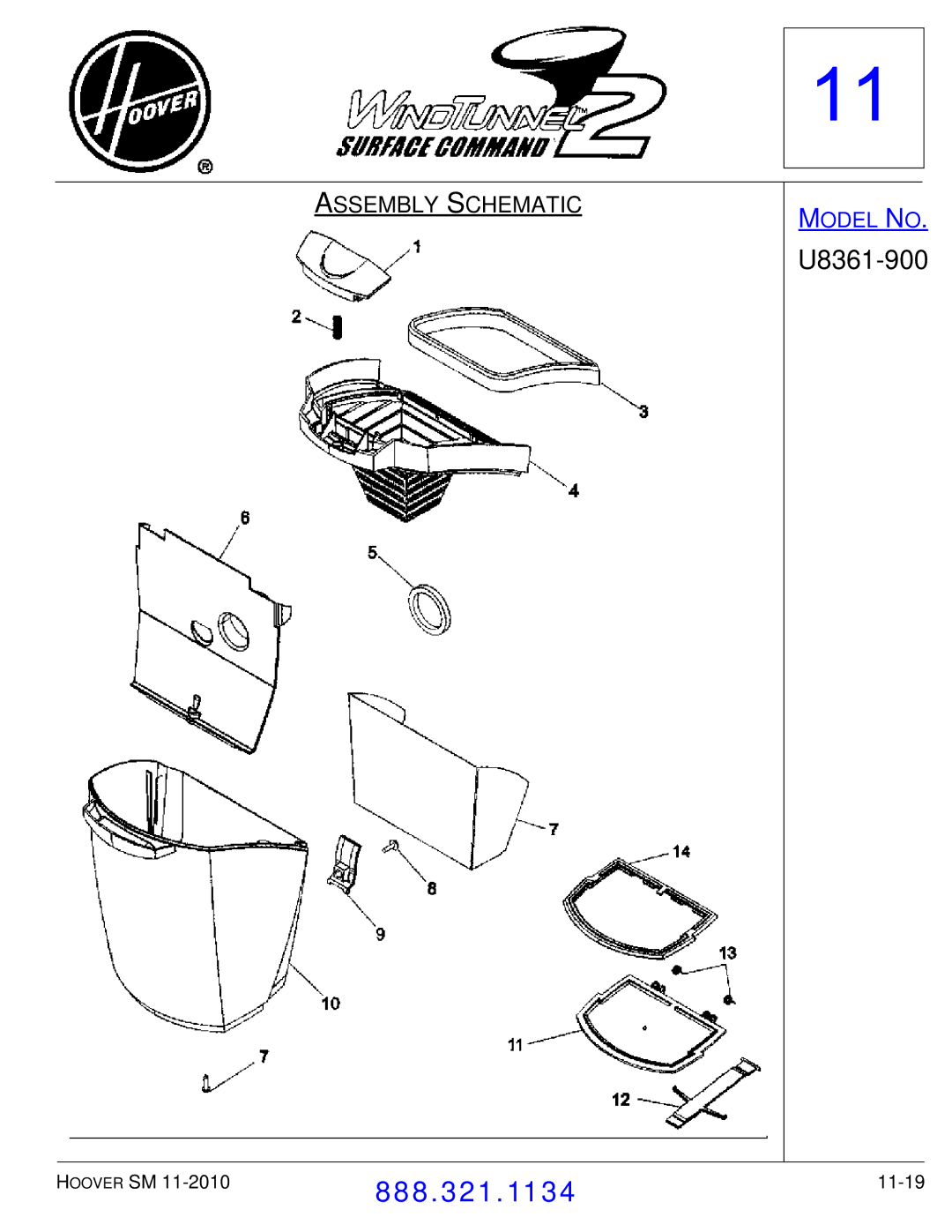 Hoover F7412900 manual 11-19 