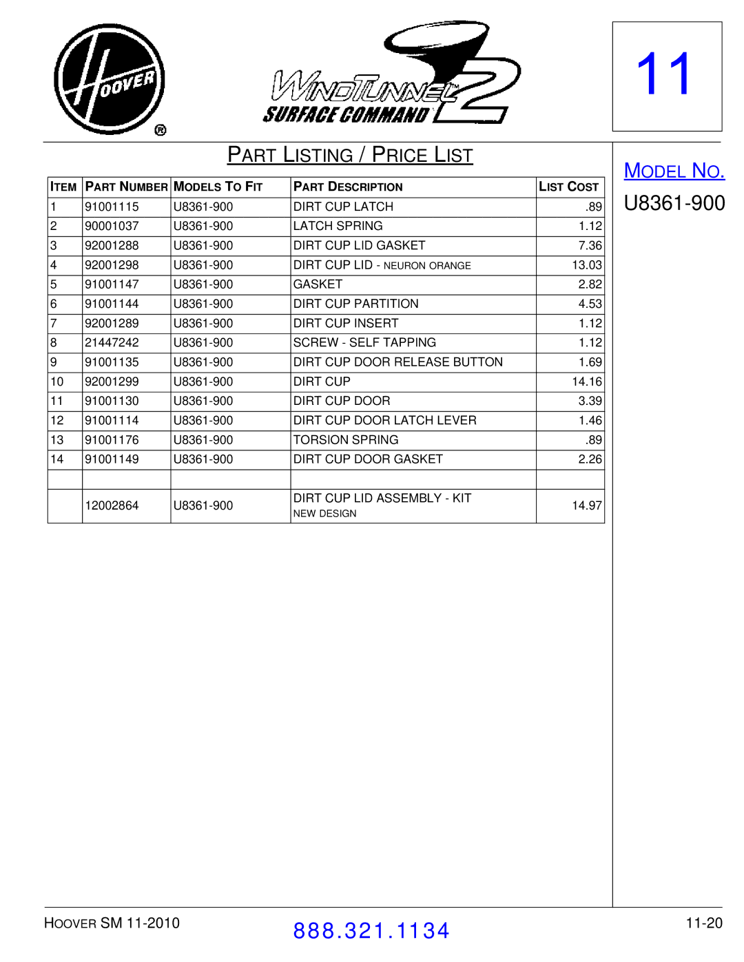 Hoover F7412900 manual 11-20 