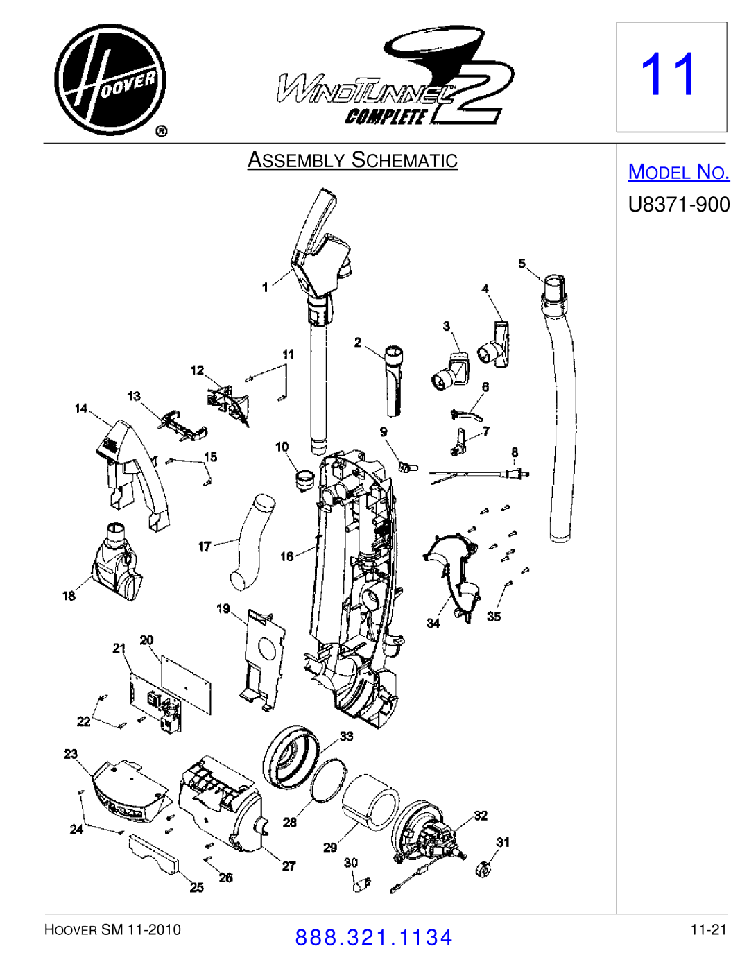 Hoover F7412900 manual 11-21 