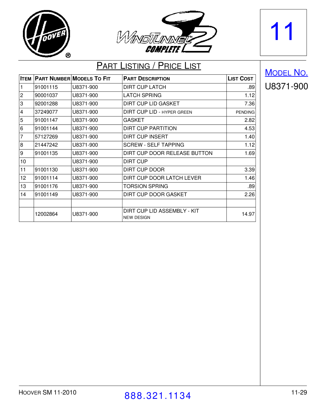 Hoover F7412900 manual 11-29 