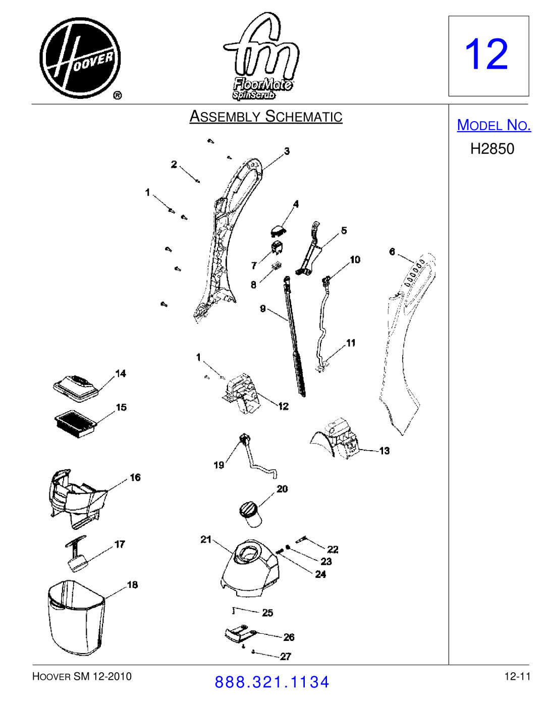 Hoover F7412900 manual 12-11 