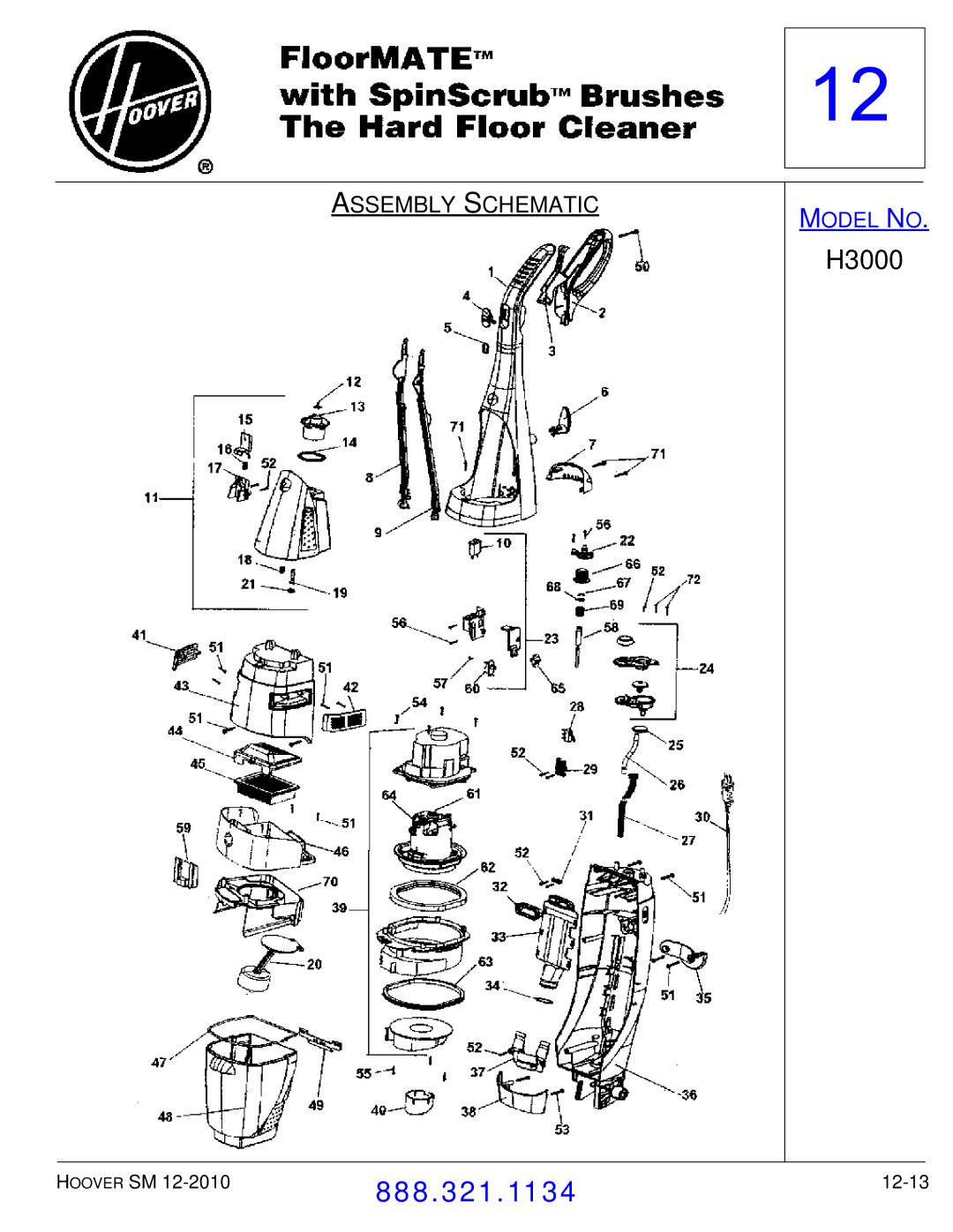 Hoover F7412900 manual 12-13 