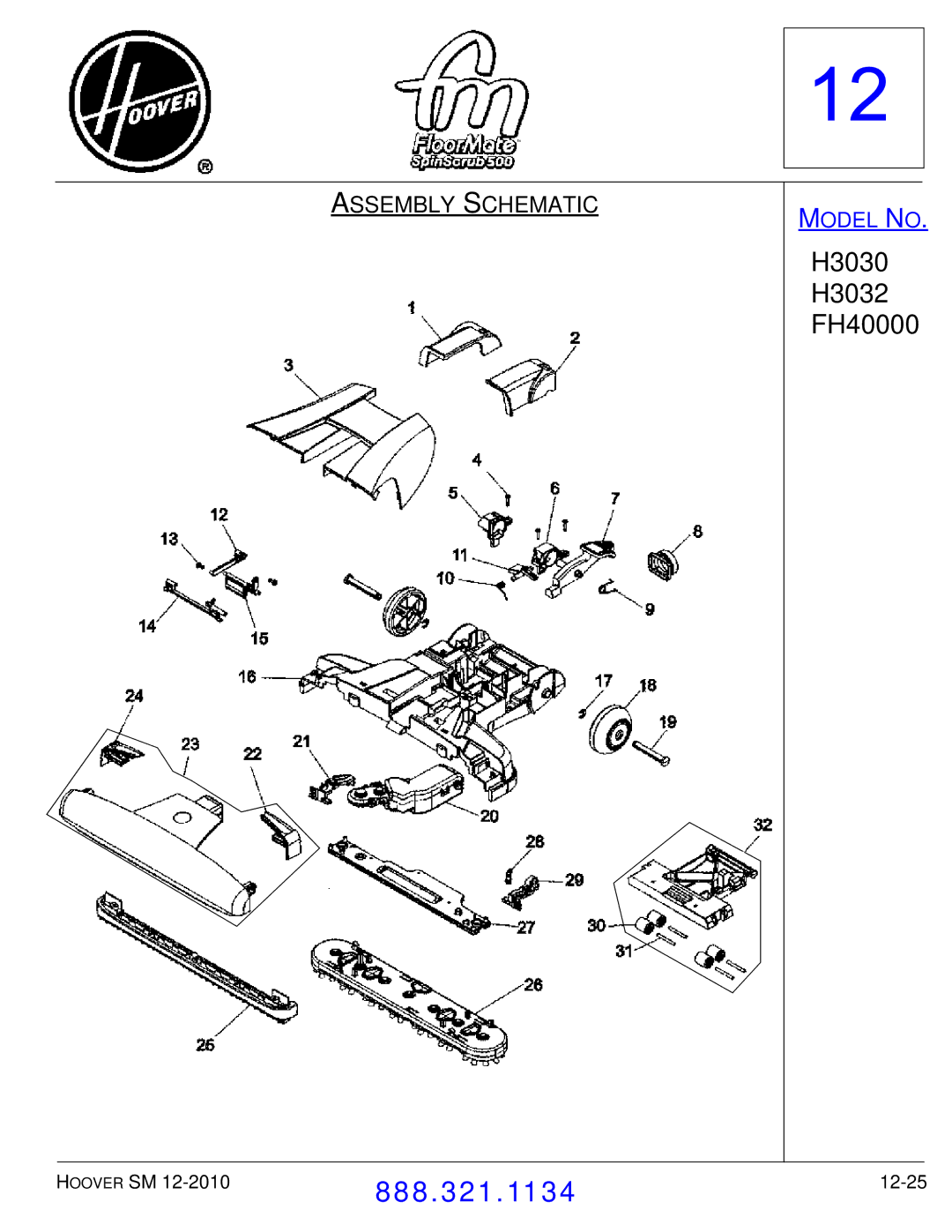 Hoover F7412900 manual 12-25 