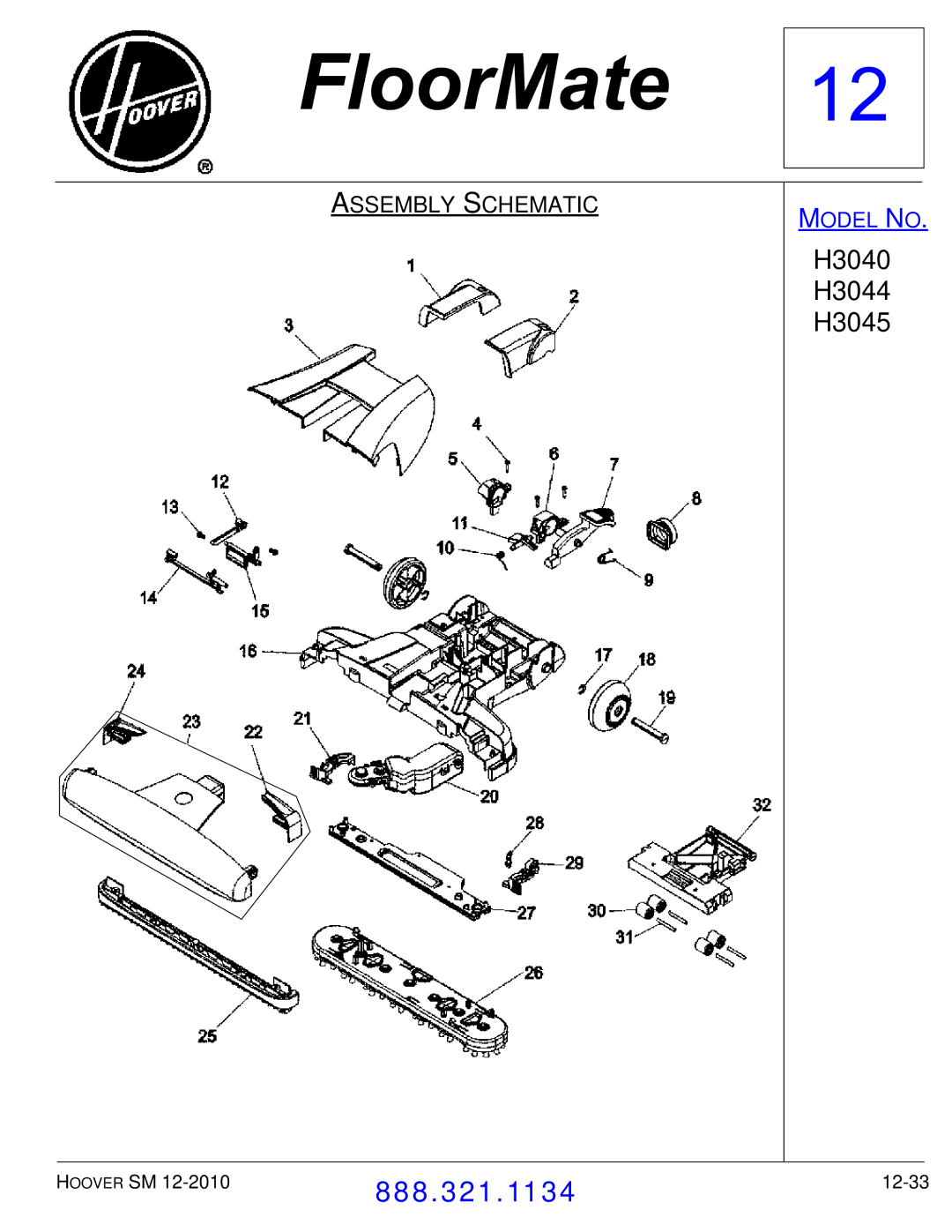 Hoover F7412900 manual 12-33 