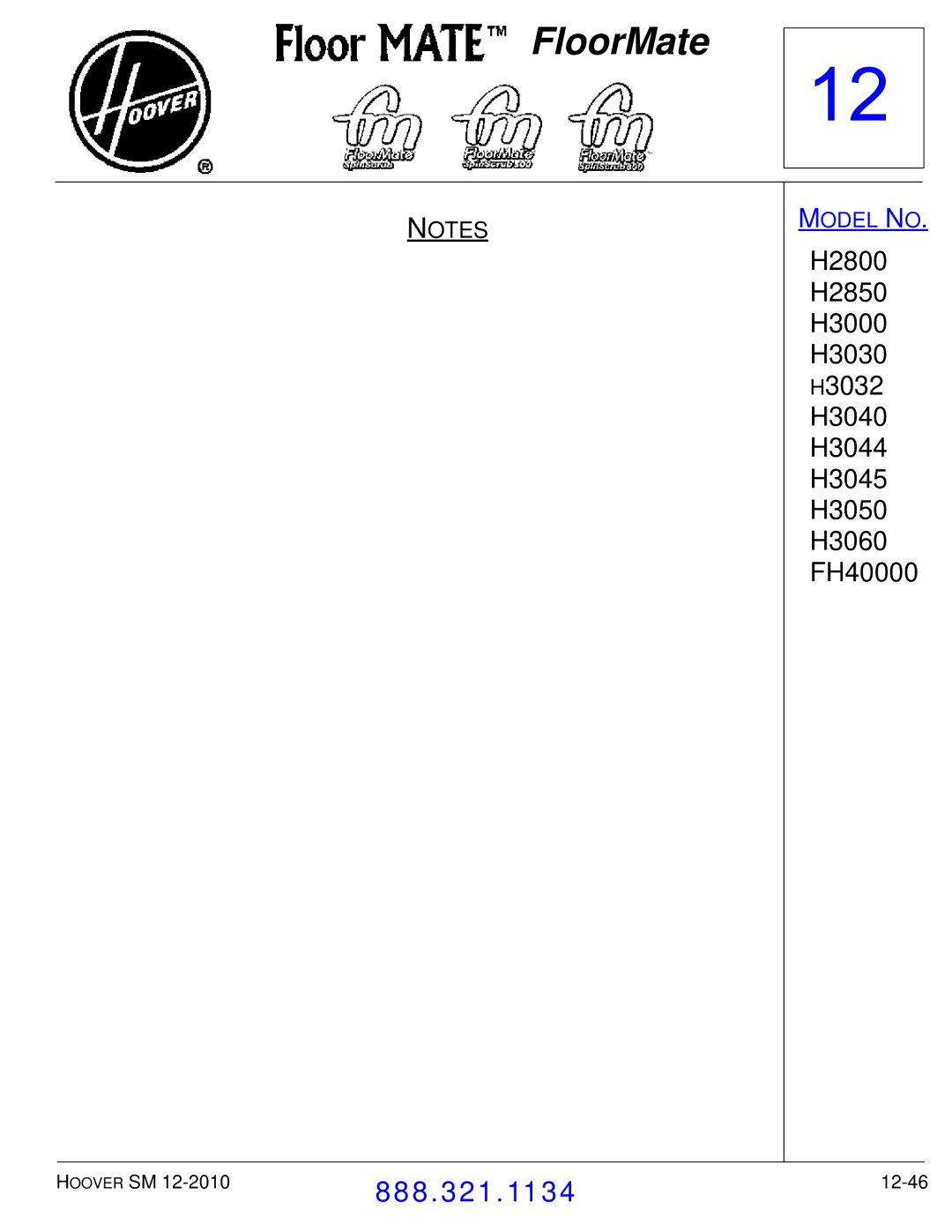 Hoover F7412900 manual 12-46 