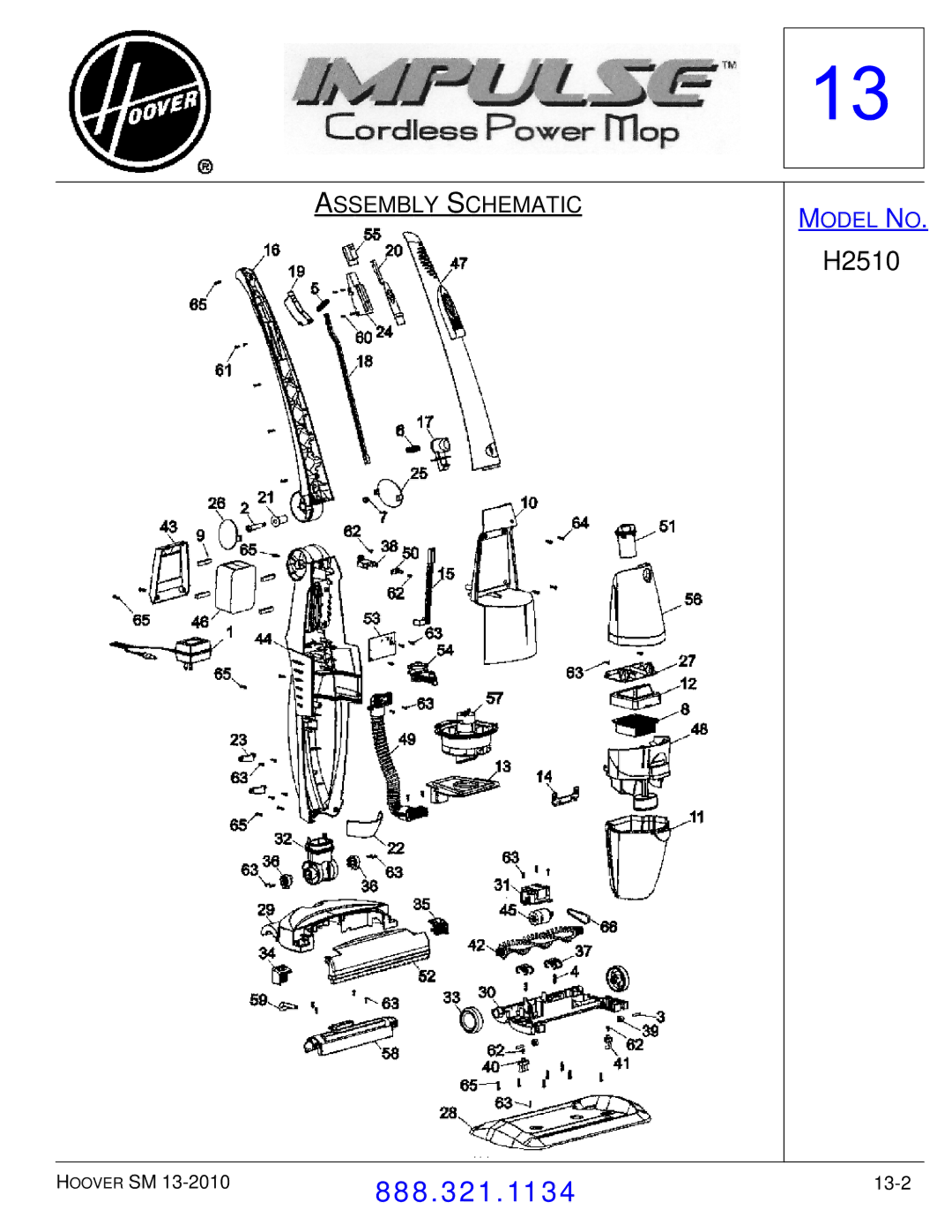 Hoover F7412900 manual 13-2 