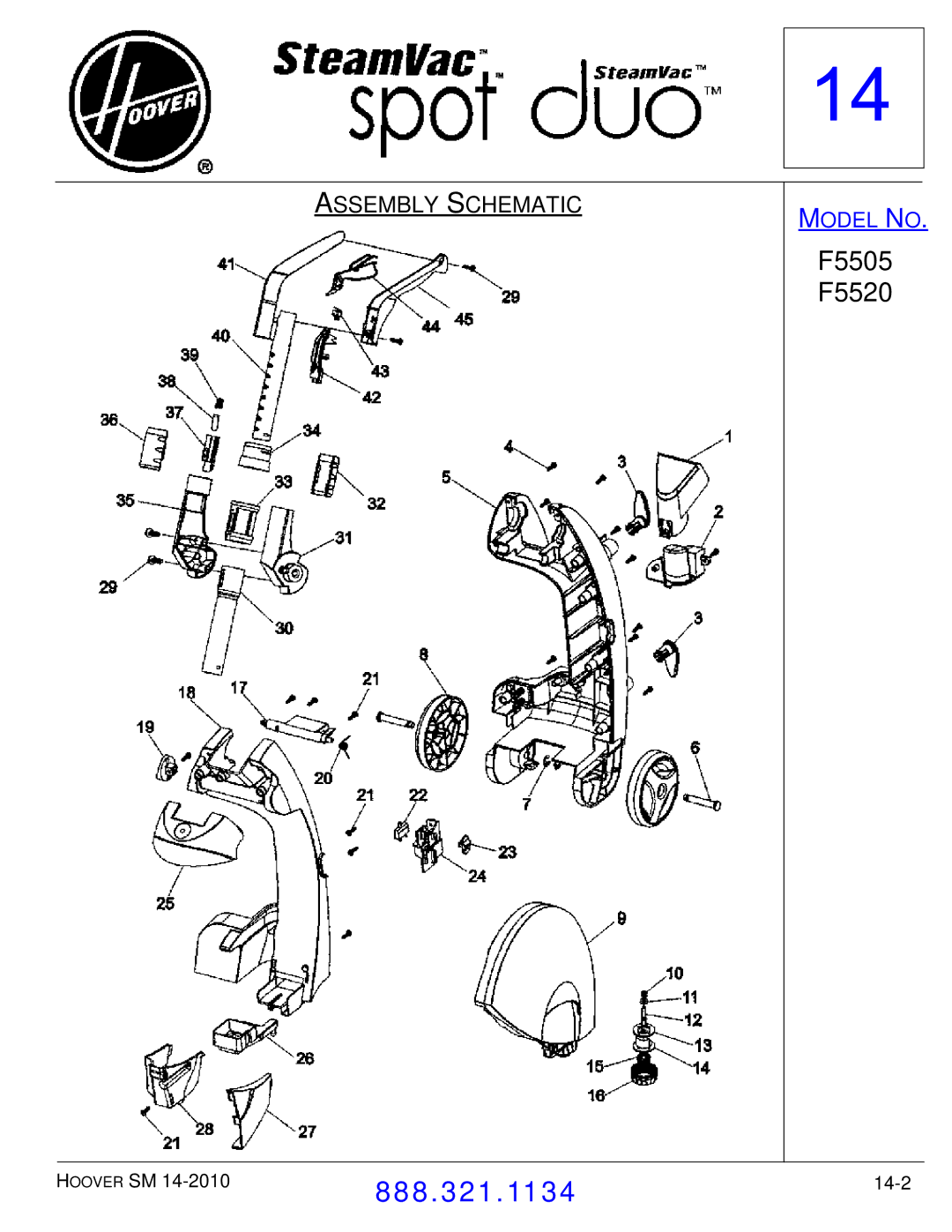 Hoover F7412900 manual 14-2 