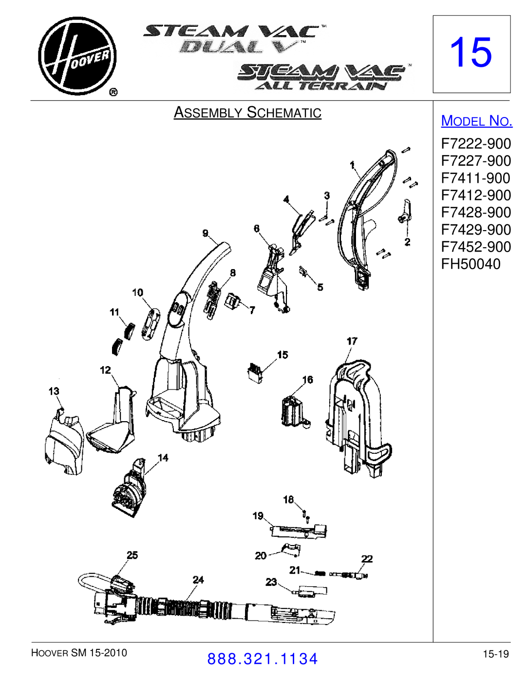 Hoover F7412900 manual F7222-900 F7227-900 F7411-900 F7412-900 F7428-900 F7429-900 