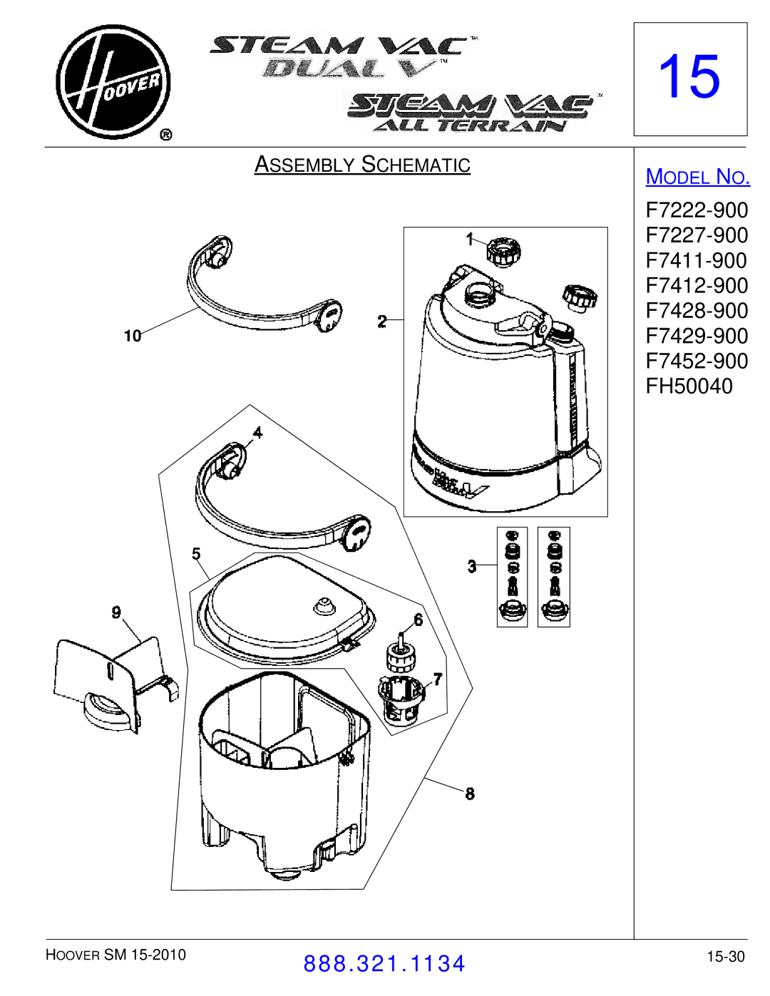 Hoover F7412900 manual 15-30 