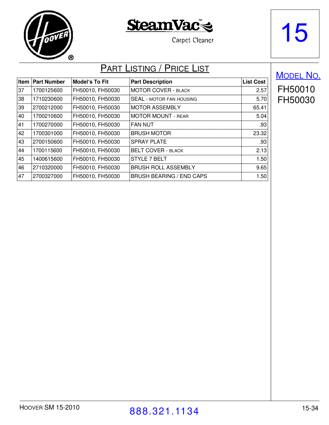 Hoover F7412900 manual 15-34 