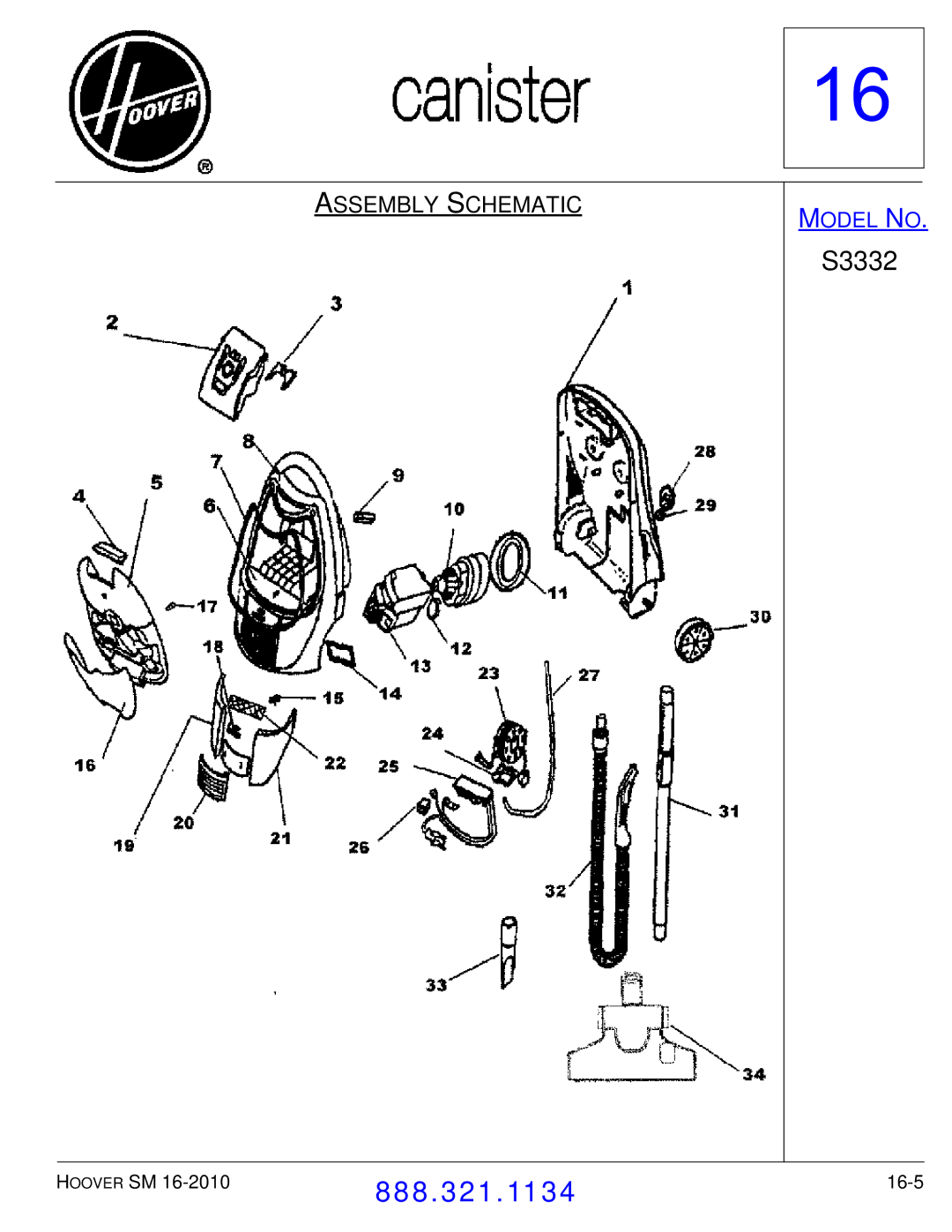 Hoover F7412900 manual 16-5 