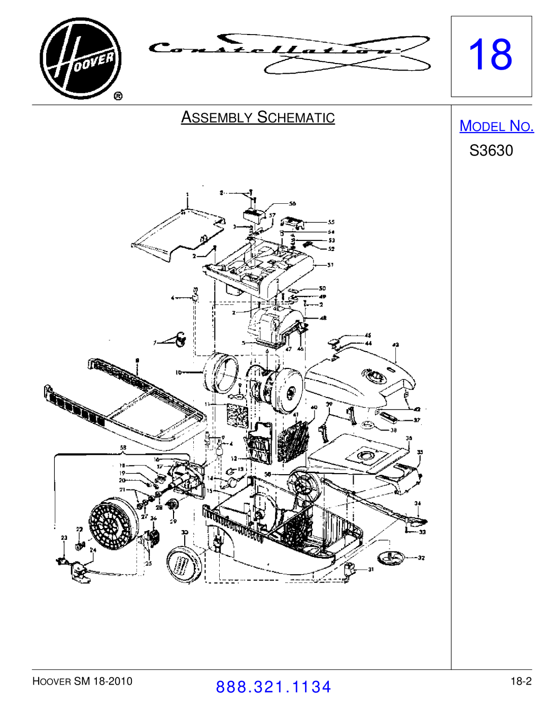 Hoover F7412900 manual S3630 