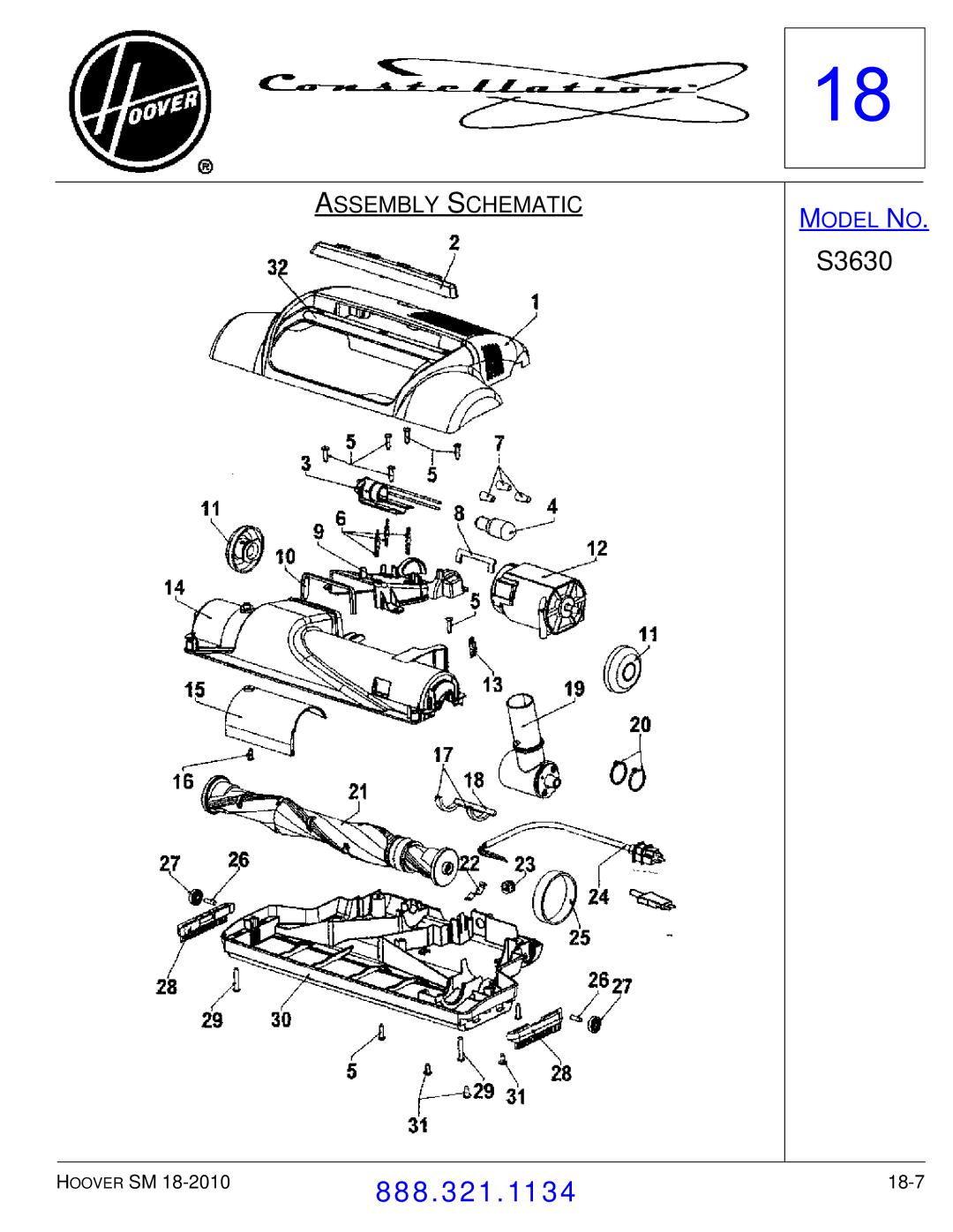 Hoover F7412900 manual 18-7 