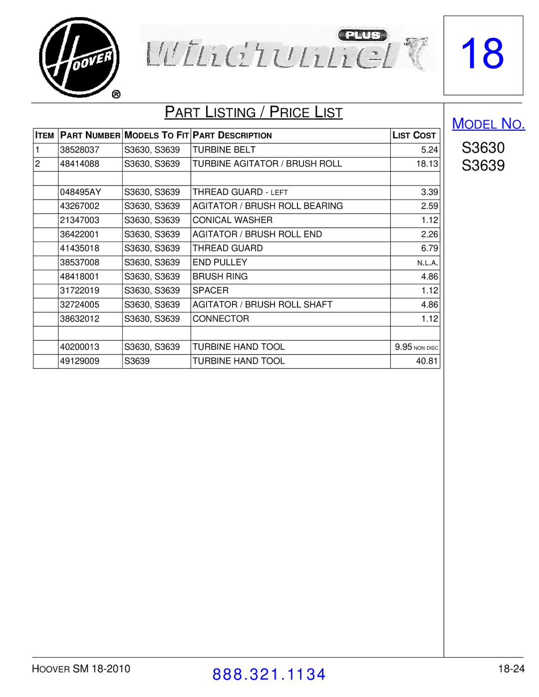 Hoover F7412900 manual 18-24 