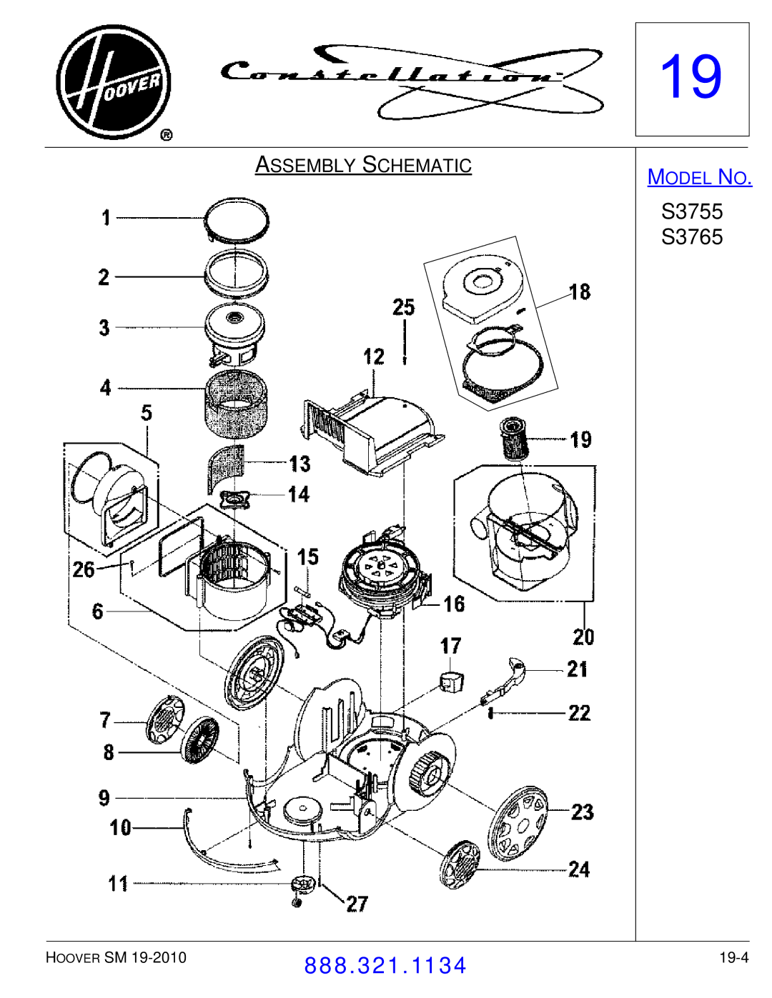 Hoover F7412900 manual 19-4 