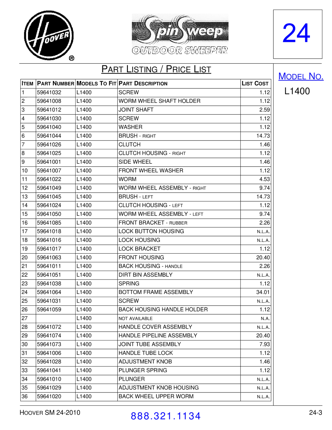 Hoover F7412900 manual 24-3 