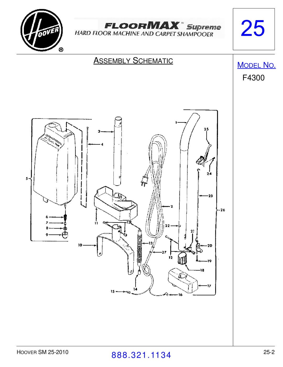 Hoover F7412900 manual 25-2 