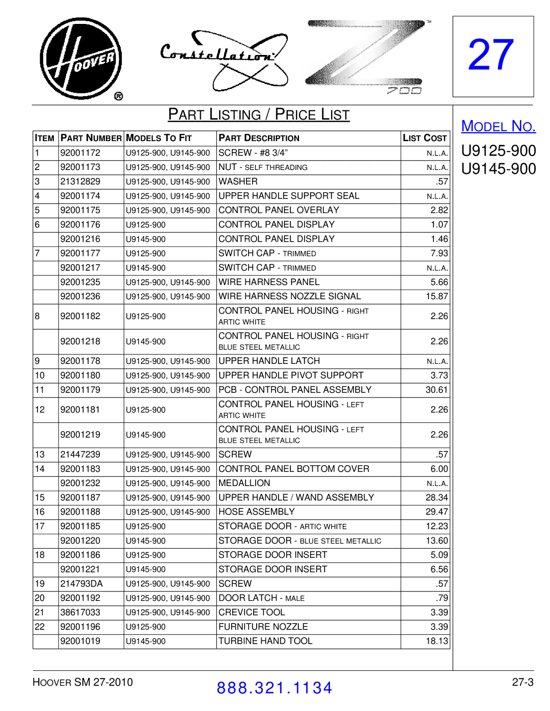 Hoover F7412900 manual 27-3 