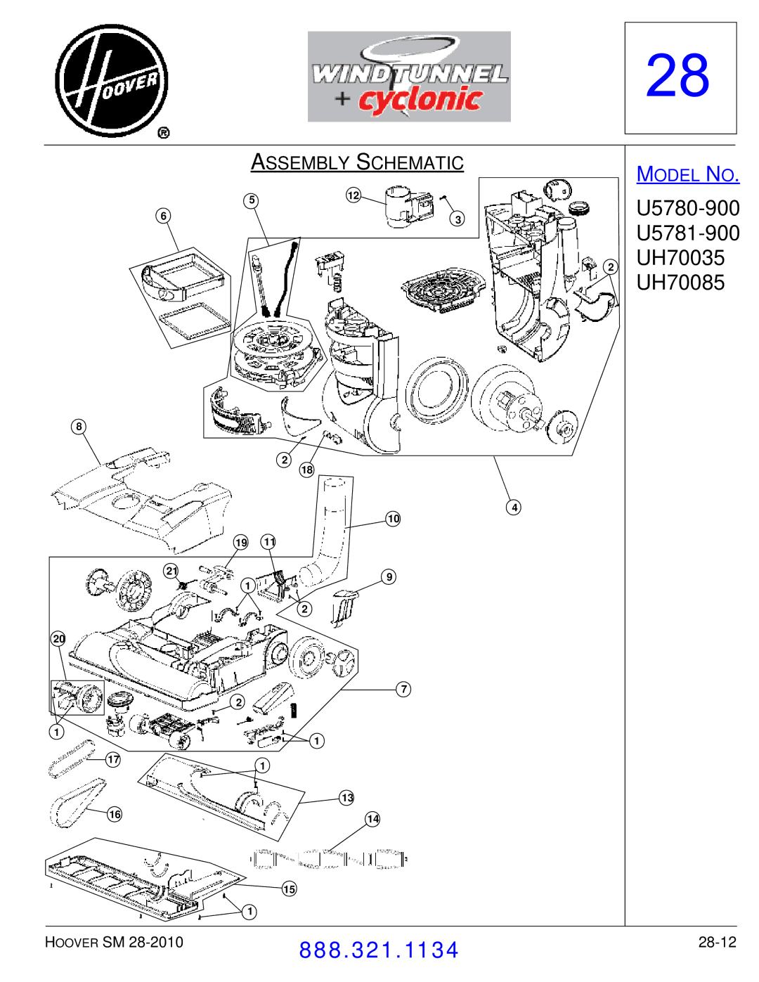 Hoover F7412900 manual 28-12 