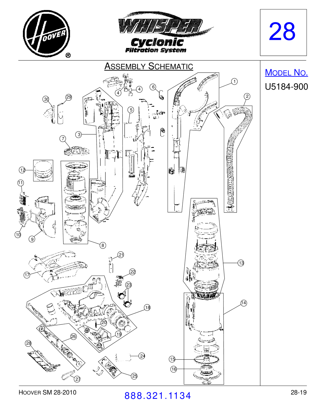 Hoover F7412900 manual 28-19 