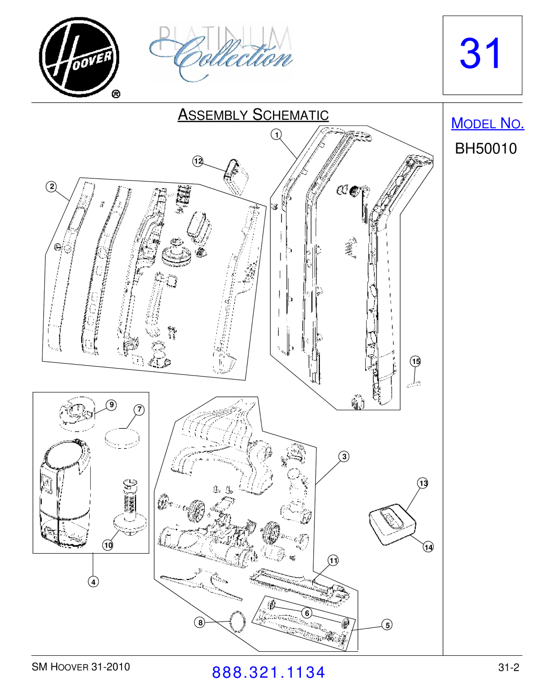 Hoover F7412900 manual BH50010 