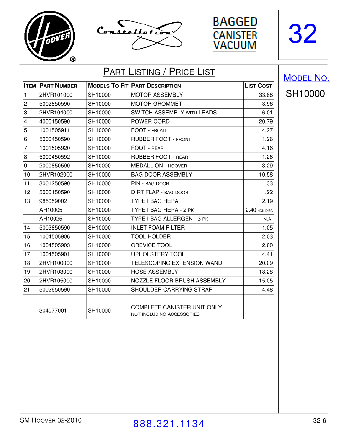 Hoover F7412900 manual 32-6 