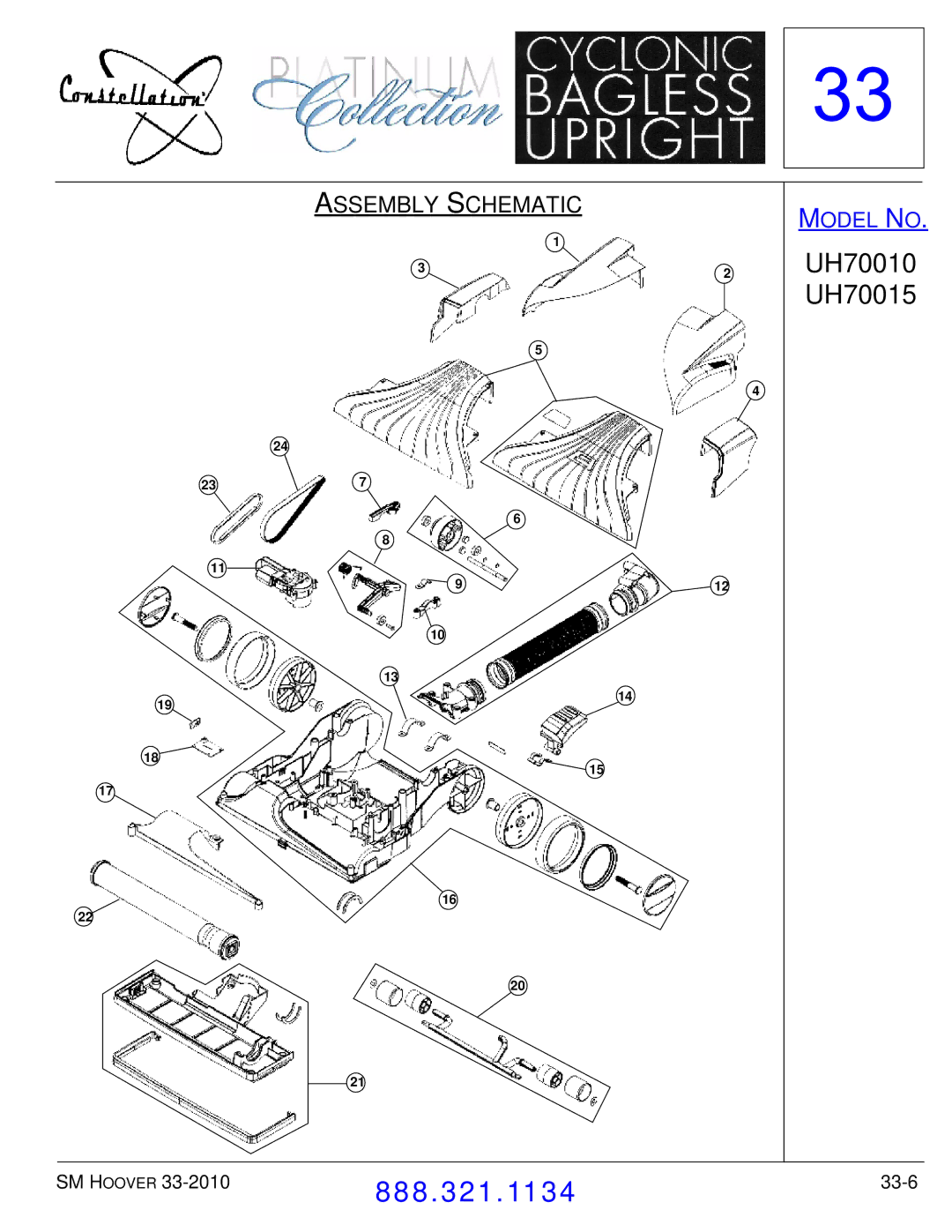 Hoover F7412900 manual 33-6 