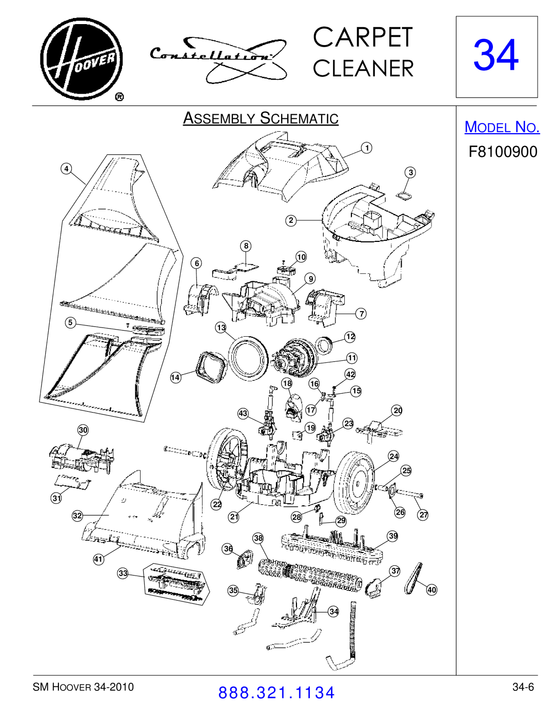 Hoover F7412900 manual 34-6 