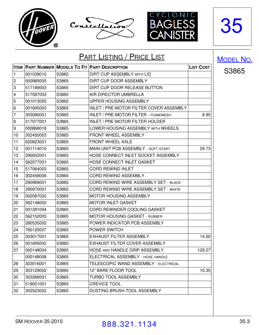 Hoover F7412900 manual 35-3 