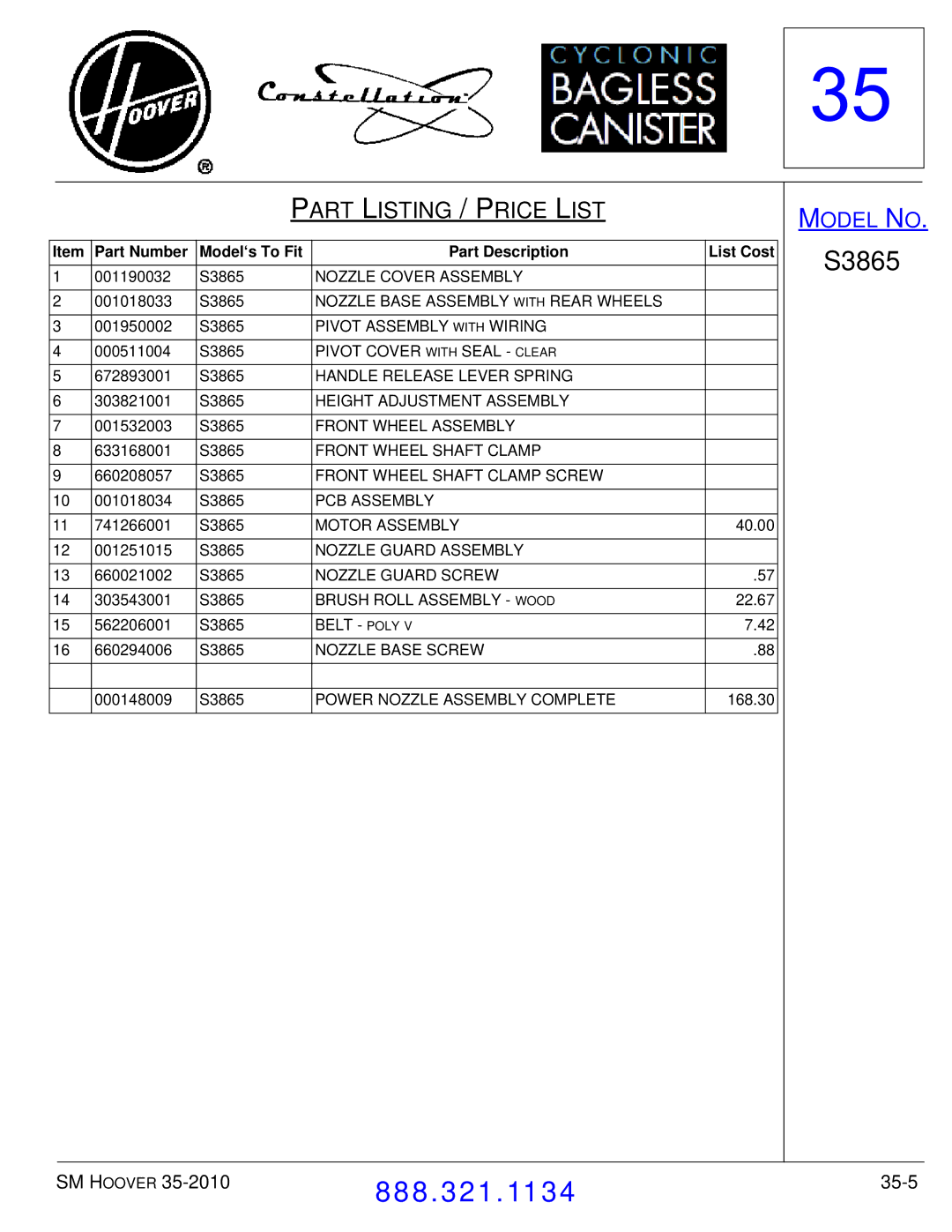 Hoover F7412900 manual 35-5 