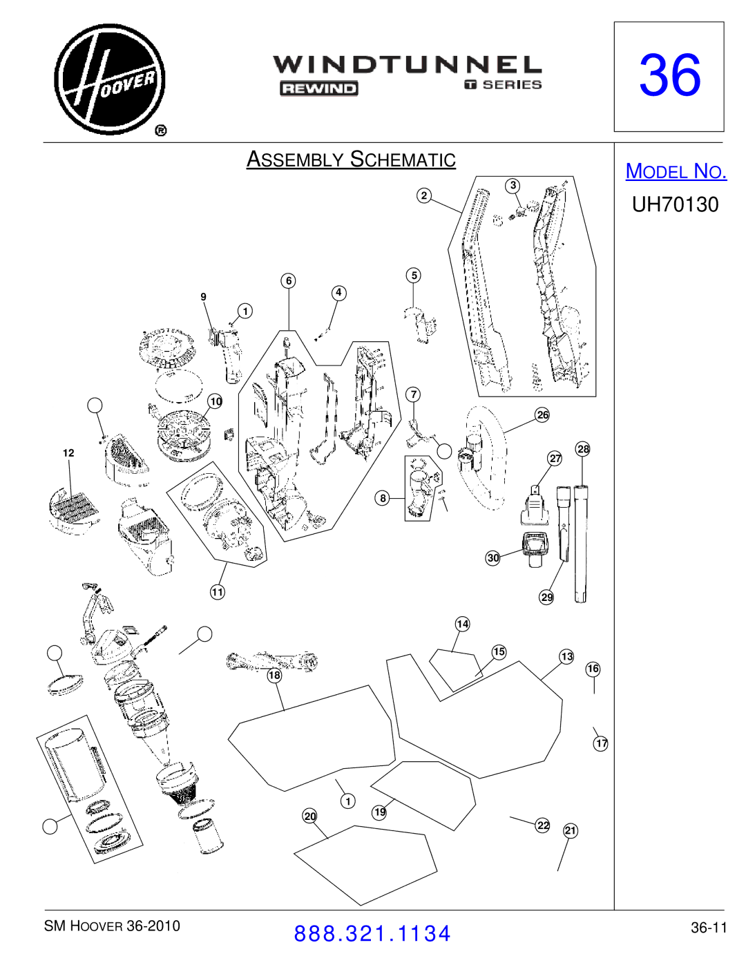 Hoover F7412900 manual 36-11 