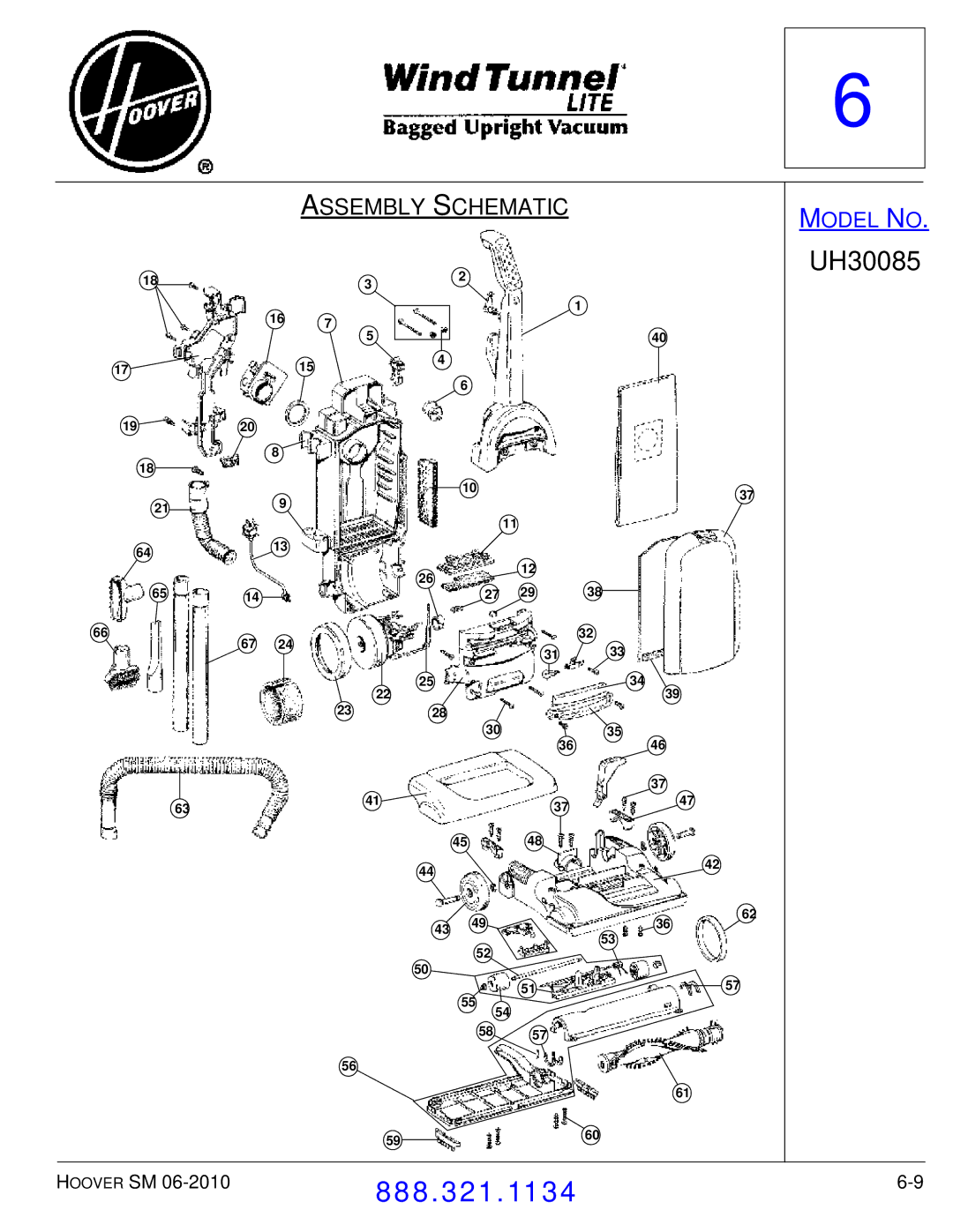 Hoover F7412900 manual UH30085 