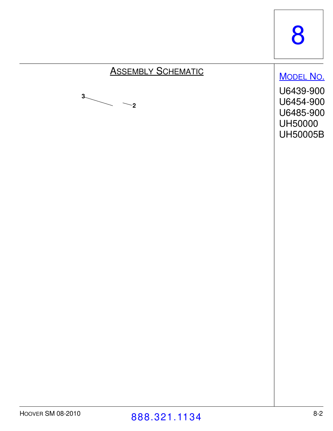 Hoover F7412900 manual Assembly Schematic 