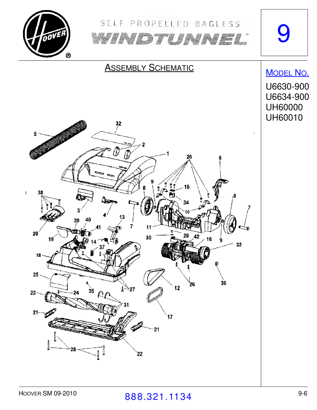 Hoover F7412900 manual Assembly Schematic 