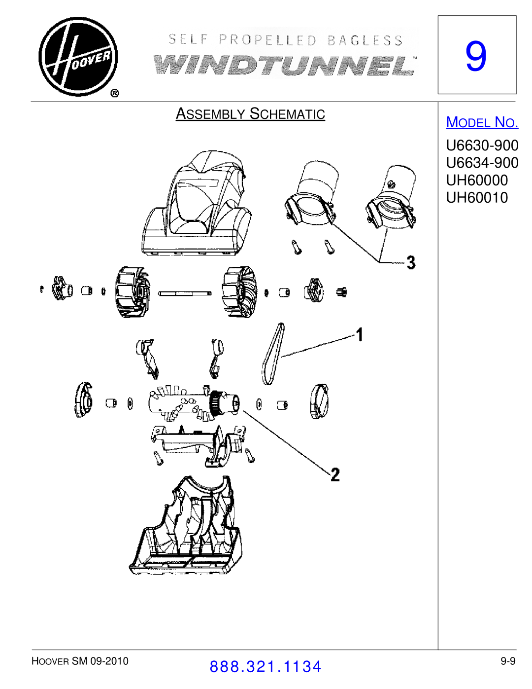 Hoover F7412900 manual Assembly Schematic 