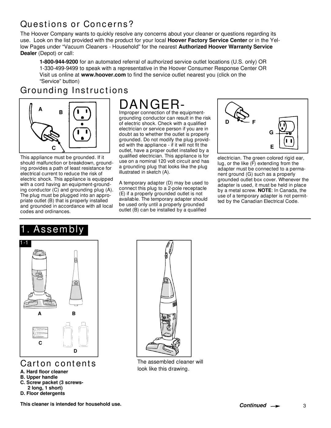 Hoover FloorMATETM The Hard Floor Cleaner owner manual Assembly 