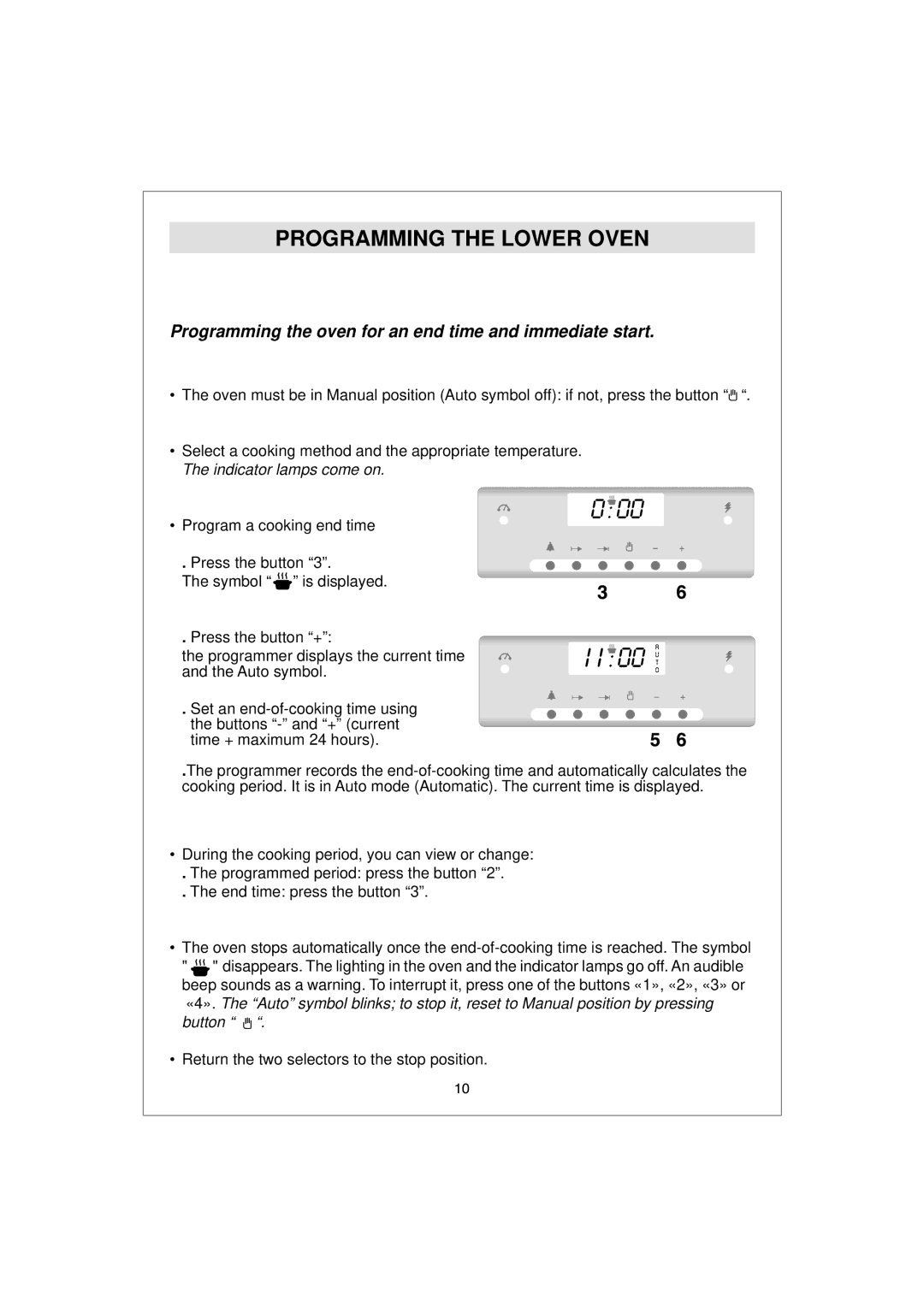 Hoover HDO 889, HDO 885 manual Programming the oven for an end time and immediate start 