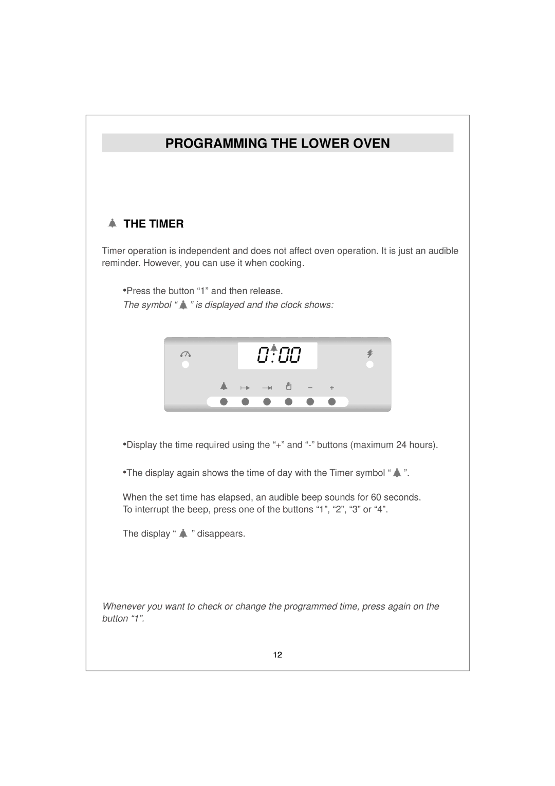 Hoover HDO 889, HDO 885 manual Timer 