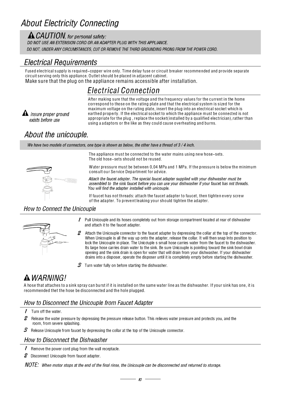 Hoover HEDS1064-80 manual 