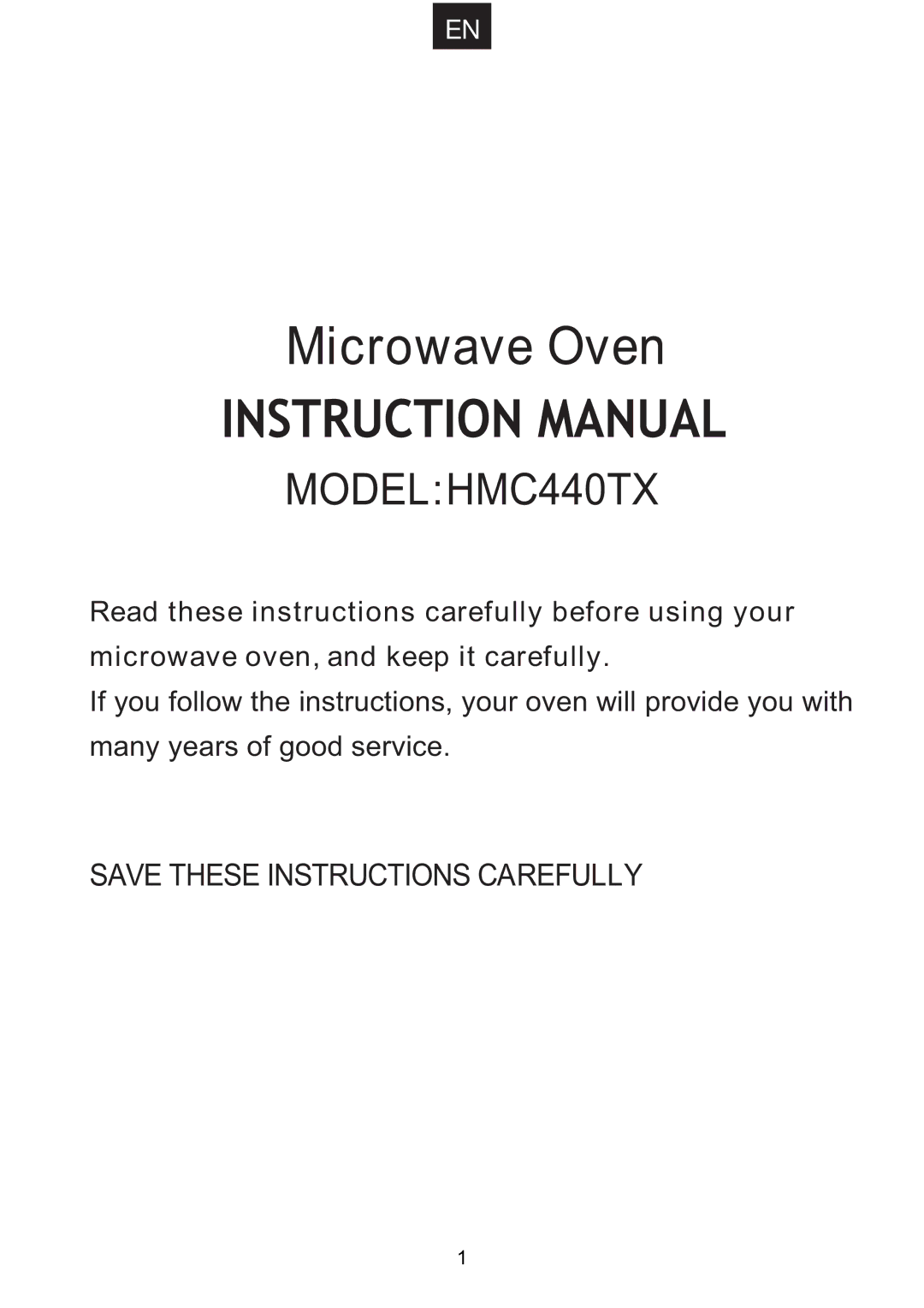 Hoover manual MODELHMC440TX 