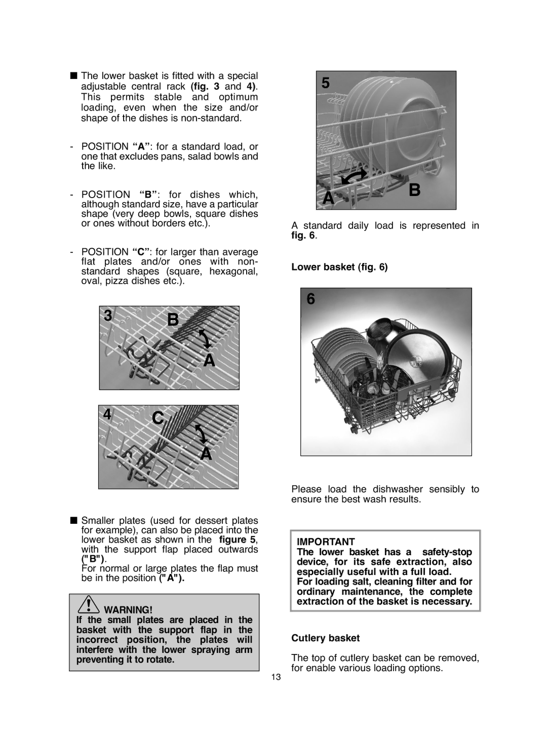 Hoover hoover dishwasher manual Lower basket fig 