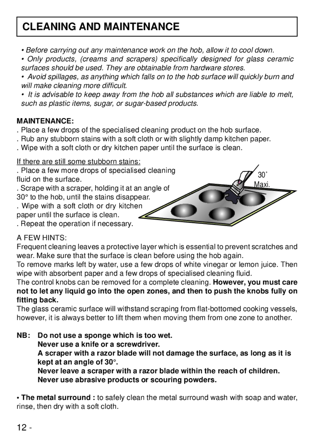 Hoover HVK 400 manual Cleaning and Maintenance 