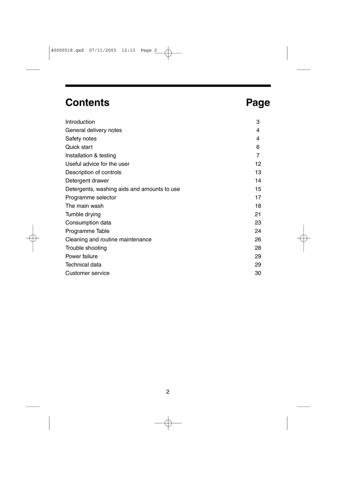 Hoover HW6313M, HW6316M manual Contents 