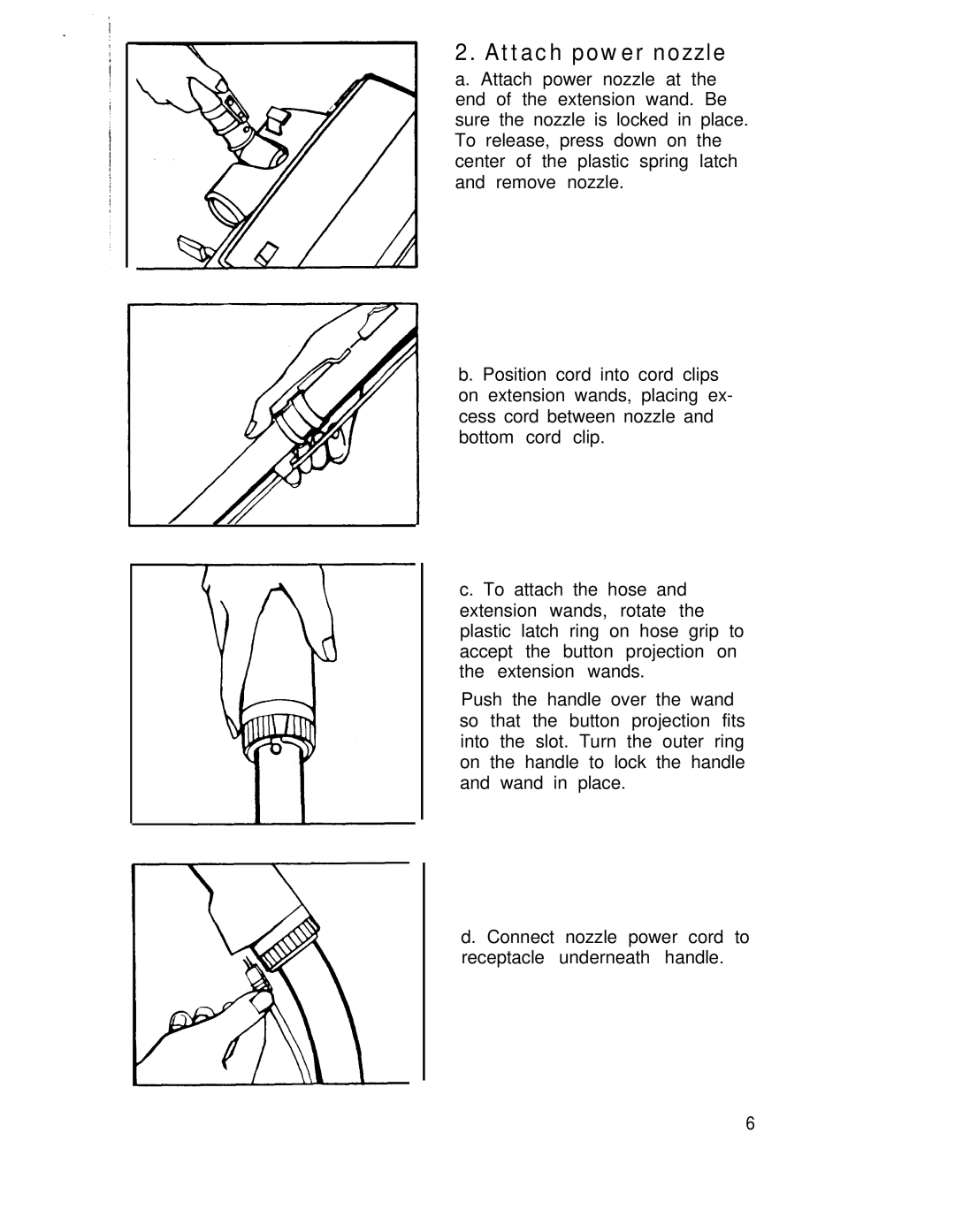 Hoover lV manual Attach power nozzle 