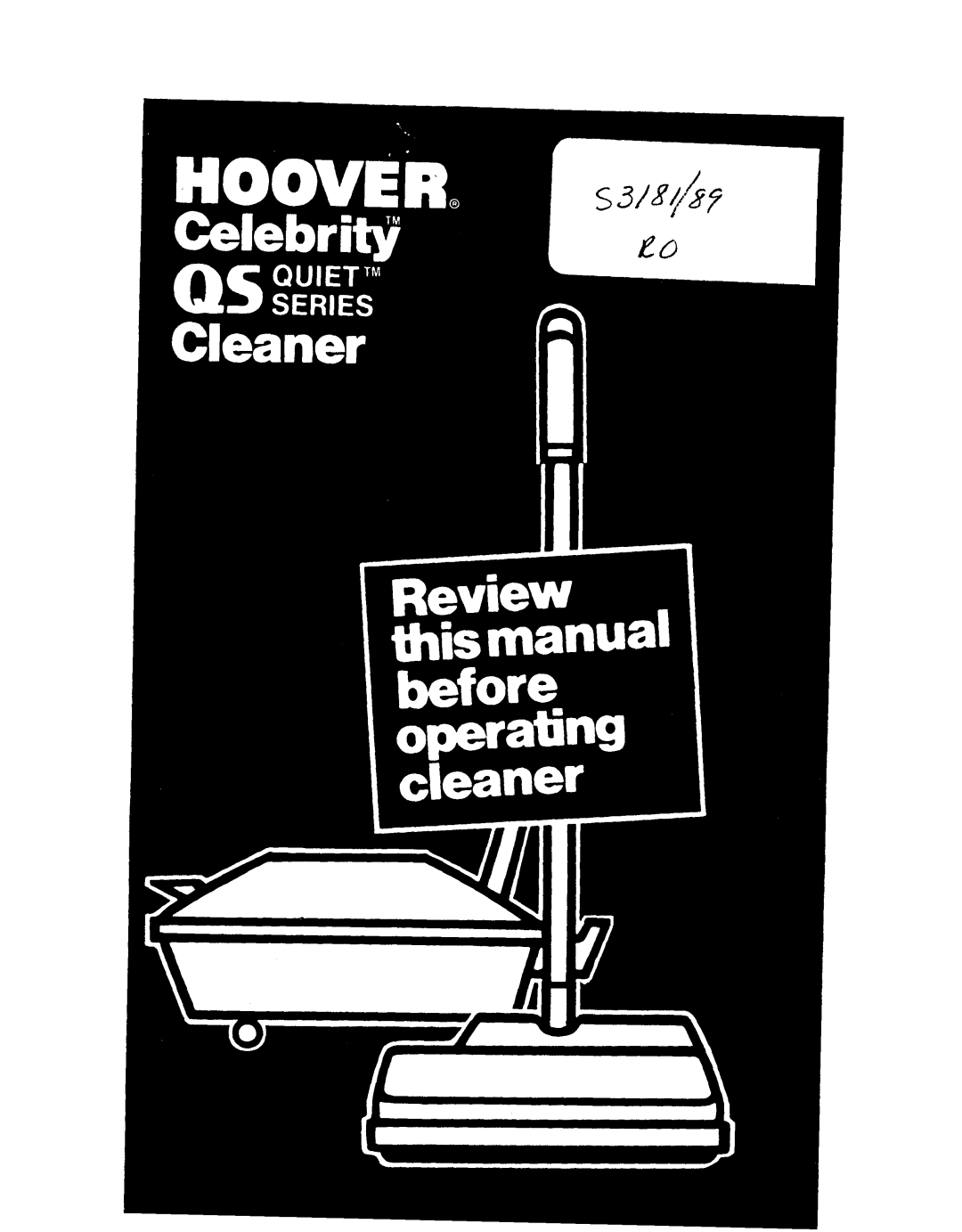 Hoover QS Quiet manual 