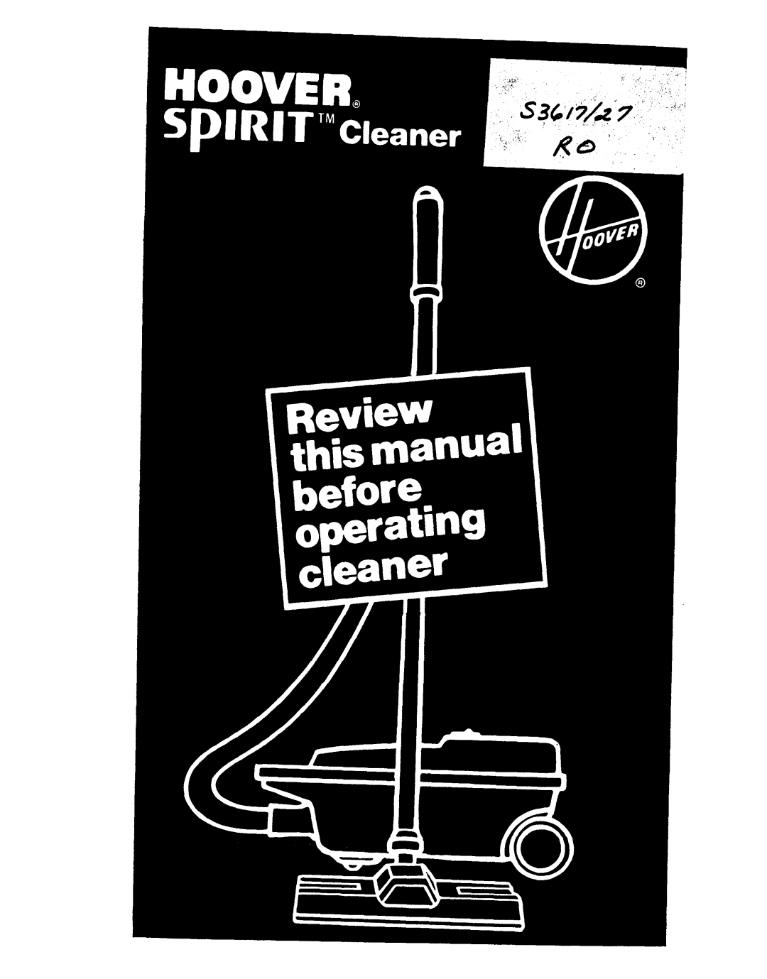Hoover S3627, S3617 manual 