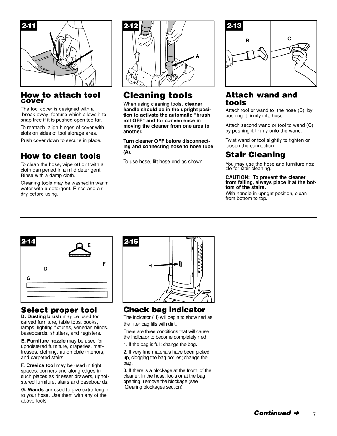 Hoover Self-Propelled WindTunnel Cleaner manual Cleaning tools 